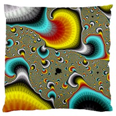 Fractals Random Bluray Large Cushion Case (one Side) by BangZart