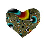 Fractals Random Bluray Standard 16  Premium Heart Shape Cushions Back