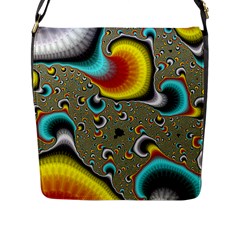 Fractals Random Bluray Flap Messenger Bag (l)  by BangZart