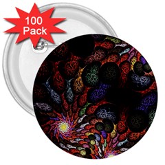 Fractal Swirls 3  Buttons (100 Pack)  by BangZart