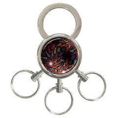 Fractal Swirls 3-ring Key Chains by BangZart