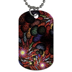 Fractal Swirls Dog Tag (one Side) by BangZart