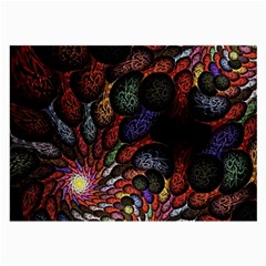 Fractal Swirls Large Glasses Cloth by BangZart