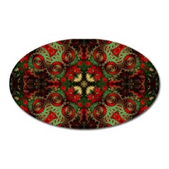 Fractal Kaleidoscope Oval Magnet by BangZart