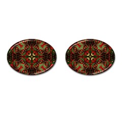 Fractal Kaleidoscope Cufflinks (oval) by BangZart