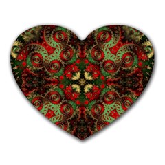 Fractal Kaleidoscope Heart Mousepads by BangZart