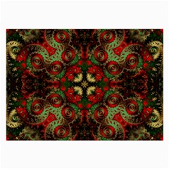 Fractal Kaleidoscope Large Glasses Cloth by BangZart