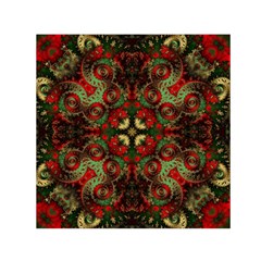 Fractal Kaleidoscope Small Satin Scarf (square) by BangZart