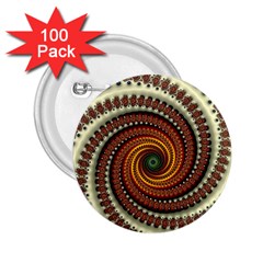 Fractal Pattern 2 25  Buttons (100 Pack)  by BangZart