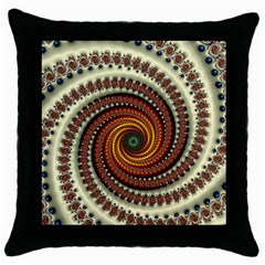 Fractal Pattern Throw Pillow Case (black) by BangZart