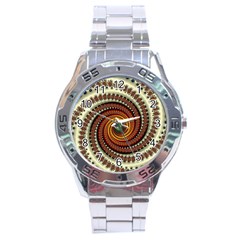 Fractal Pattern Stainless Steel Analogue Watch by BangZart