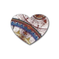 Fractal Circles Heart Coaster (4 Pack)  by BangZart