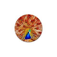 Fractal Peacock Art Golf Ball Marker (4 Pack) by BangZart