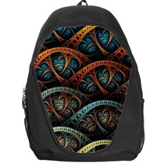 Fractal Art Pattern Flower Art Background Clored Backpack Bag by BangZart