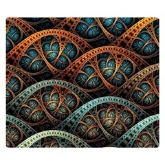 Fractal Art Pattern Flower Art Background Clored Double Sided Flano Blanket (small)  by BangZart