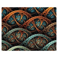 Fractal Art Pattern Flower Art Background Clored Double Sided Flano Blanket (medium)  by BangZart