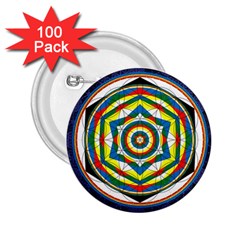 Flower Of Life Universal Mandala 2 25  Buttons (100 Pack)  by BangZart