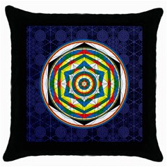 Flower Of Life Universal Mandala Throw Pillow Case (black) by BangZart