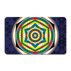 Flower Of Life Universal Mandala Magnet (rectangular) by BangZart