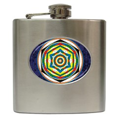 Flower Of Life Universal Mandala Hip Flask (6 Oz) by BangZart