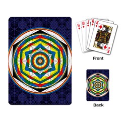 Flower Of Life Universal Mandala Playing Card by BangZart