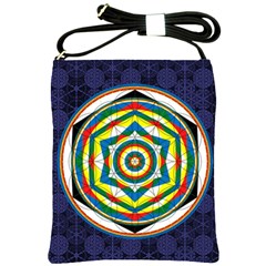 Flower Of Life Universal Mandala Shoulder Sling Bags by BangZart