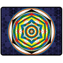 Flower Of Life Universal Mandala Fleece Blanket (medium)  by BangZart