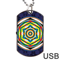 Flower Of Life Universal Mandala Dog Tag Usb Flash (one Side) by BangZart