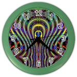 Curves Color Abstract Color Wall Clocks Front