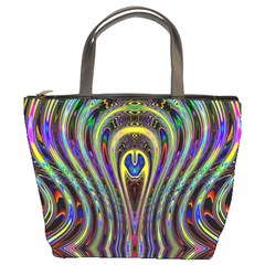 Curves Color Abstract Bucket Bags by BangZart