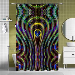 Curves Color Abstract Shower Curtain 48  X 72  (small)  by BangZart