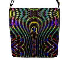 Curves Color Abstract Flap Messenger Bag (l)  by BangZart