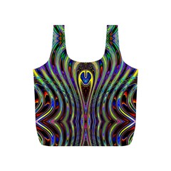 Curves Color Abstract Full Print Recycle Bags (s)  by BangZart