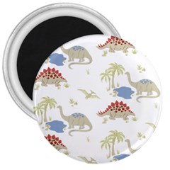 Dinosaur Art Pattern 3  Magnets by BangZart