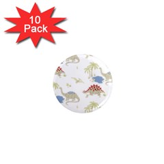 Dinosaur Art Pattern 1  Mini Magnet (10 Pack) 