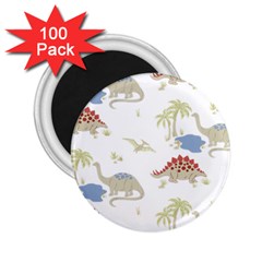 Dinosaur Art Pattern 2 25  Magnets (100 Pack)  by BangZart