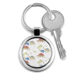 Dinosaur Art Pattern Key Chains (round)  by BangZart