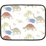 Dinosaur Art Pattern Fleece Blanket (Mini) 35 x27  Blanket