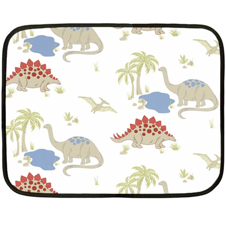 Dinosaur Art Pattern Fleece Blanket (Mini)