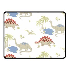 Dinosaur Art Pattern Fleece Blanket (small) by BangZart