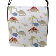 Dinosaur Art Pattern Flap Messenger Bag (l)  by BangZart