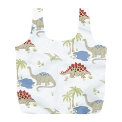 Dinosaur Art Pattern Full Print Recycle Bags (l) 