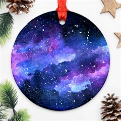 Galaxy Round Ornament (two Sides)