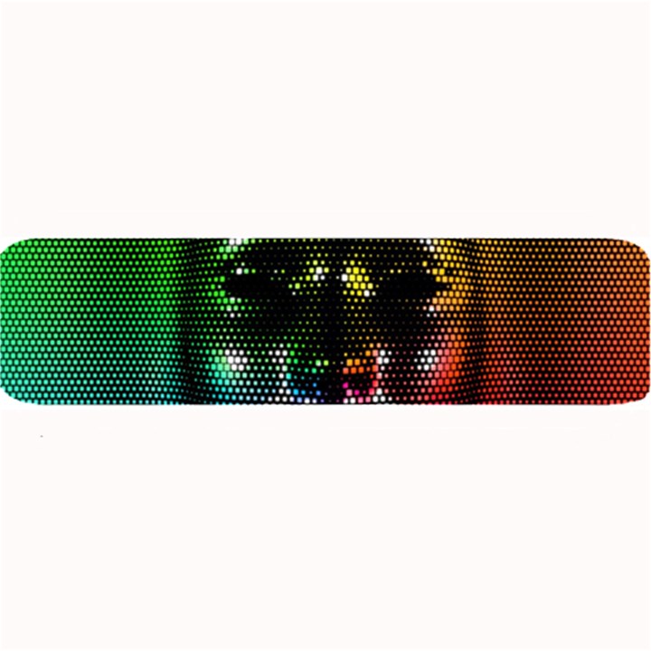 Digital Art Psychedelic Face Skull Color Large Bar Mats