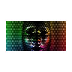 Digital Art Psychedelic Face Skull Color Yoga Headband by BangZart