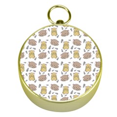 Cute Hamster Pattern Gold Compasses by BangZart