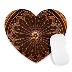 Decorative Antique Gold Heart Mousepads by BangZart