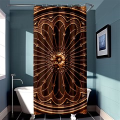 Decorative Antique Gold Shower Curtain 36  X 72  (stall)  by BangZart