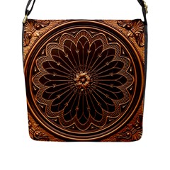 Decorative Antique Gold Flap Messenger Bag (l)  by BangZart