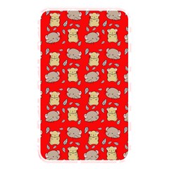 Cute Hamster Pattern Red Background Memory Card Reader by BangZart